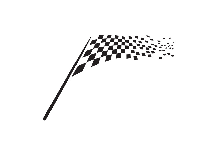Race flag design illustration