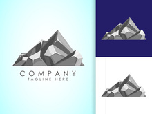 Mountain Logo. Mountain peak summit logo design