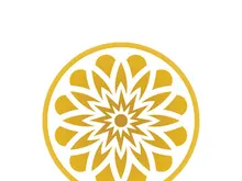 Traditional Asian colorful floral pattern Stained glass mosaic logo tile design inspiration