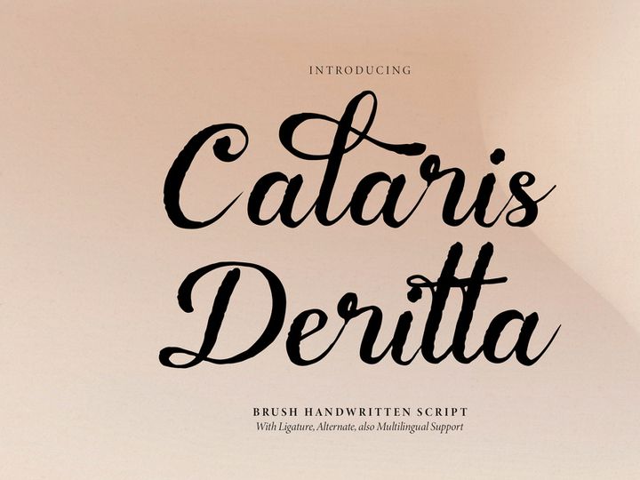 Calaris Deritta | Brush Handwritten Script