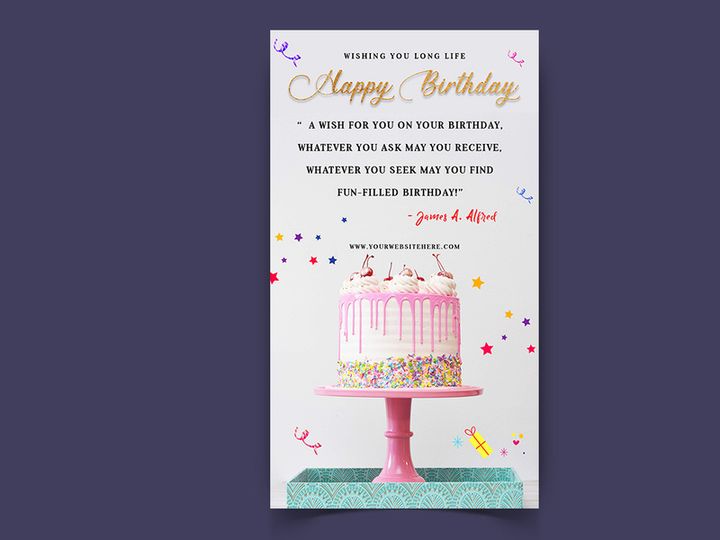 Birthday Party Social Media Post Template