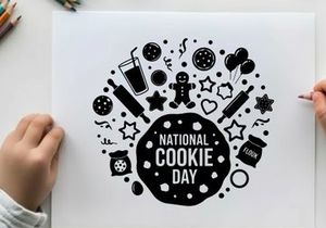 ilustración vectorial de diseño plano para celebrar el día nacional de la galleta