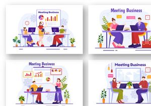 12 Business Meeting Illustration