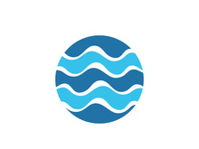 Water wave icon vector
