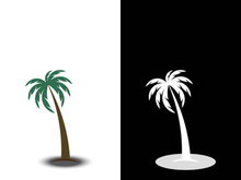 Palm tree summer logo template vector illustration