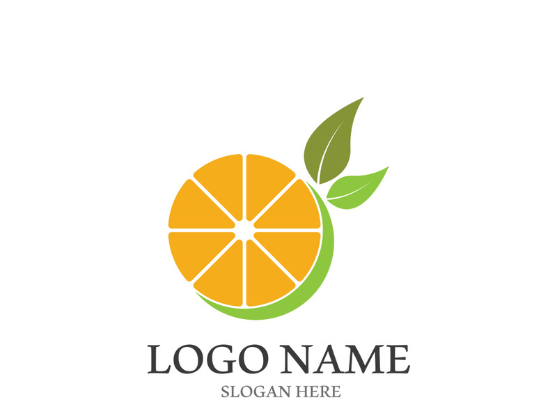Orange logo design vector icon illustration design