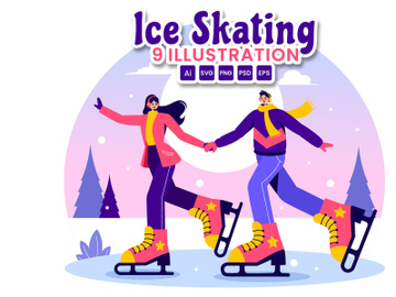 9 Ice Skating Illustration preview picture