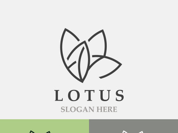 Floral Lotus line art beauty simple and modern logo template vector element preview picture