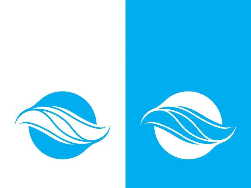 Wave beach vector illustration design logo