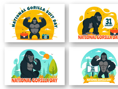 9 National Gorilla Suit Day Illustration