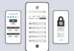 Modern Clean Password Manager App UI UX Concept Design