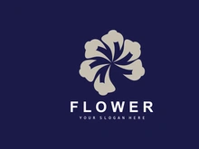 Flower Logo, Ornamental Plant Design