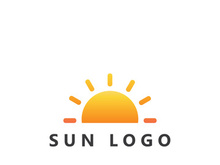 Creative and unique sun logo design.