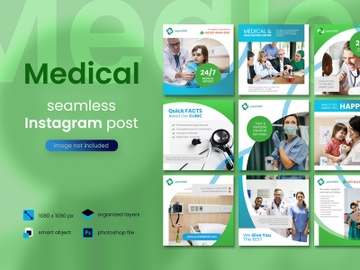 Medical Social Media Post - green color theme preview picture