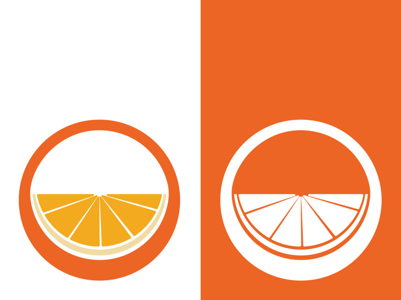 Orange logo design vector icon illustration design