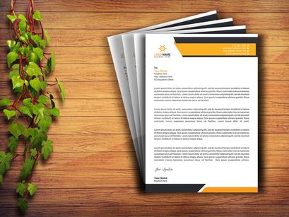 Corporate Letterhead Design Template