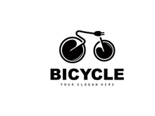 Electric Bicycle Logo, Sport Bike Vector
