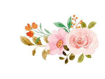 Vector Flower Watercolor Illustration preview picture