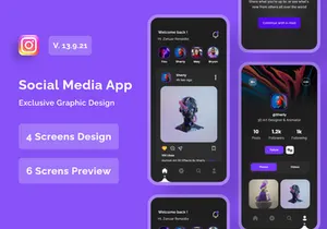 Instagram Social Media App UI Kits