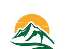 Mountain icon logo template vector illustration design