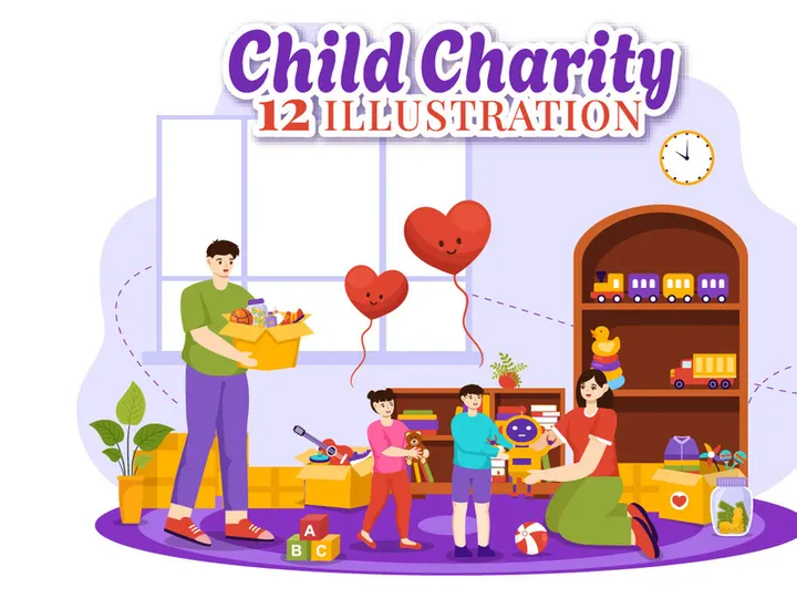 12 Child Charity Illustration