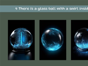 There is a glass ball with a swirl inside preview picture