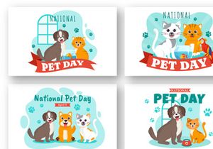 12 National Pet Day Illustration