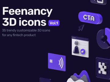 Feenancy Free 3D Icons preview picture