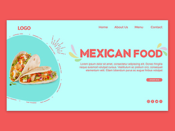 Food Delivery Online Landing Page Template preview picture