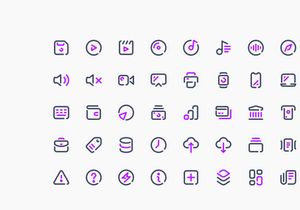Liquid Icon Set 100+ excellent icons in three styles