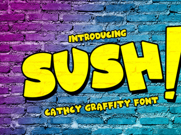 SUSH! Free Display Font preview picture