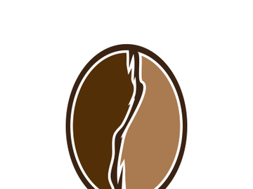 Coffee bean icon vector illustration template preview picture