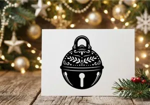 Christmas Bell with Holiday Decorations and Festive Spirit