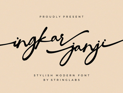 Ingkar Janji - Stylish Script Font