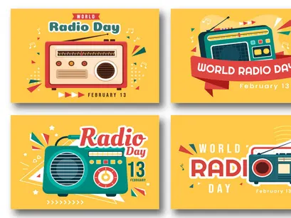 16 World Radio Day Illustration
