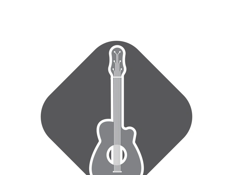 Guitar logo design icon and symbol vector inspiration