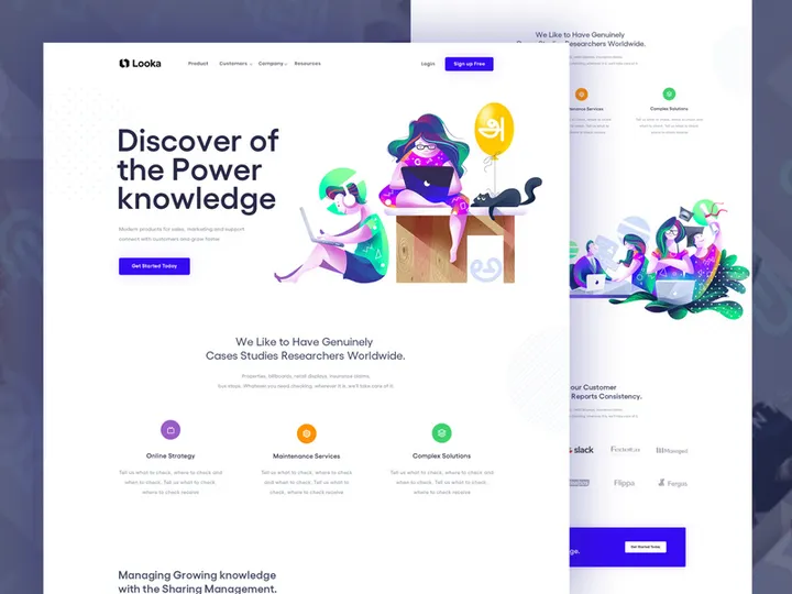 Learning Platform Landing Page Concept