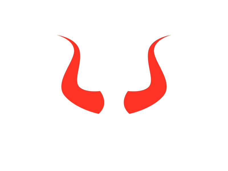 Devil horn red logo icon