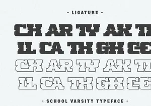 School Varsity - Condensed Slab Serif