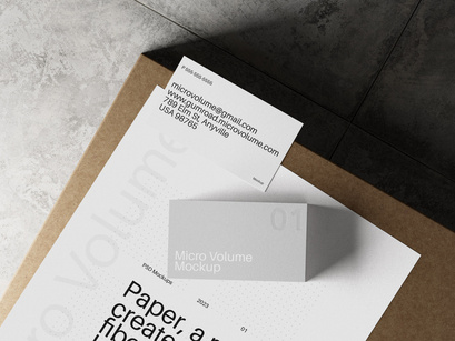 Business Card and Letter head Photoshop Mockup