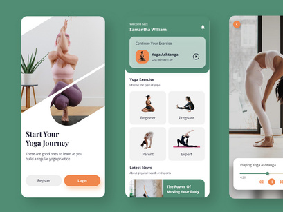 Yoga Kuy - Simple Workout Mobile App UI Kit