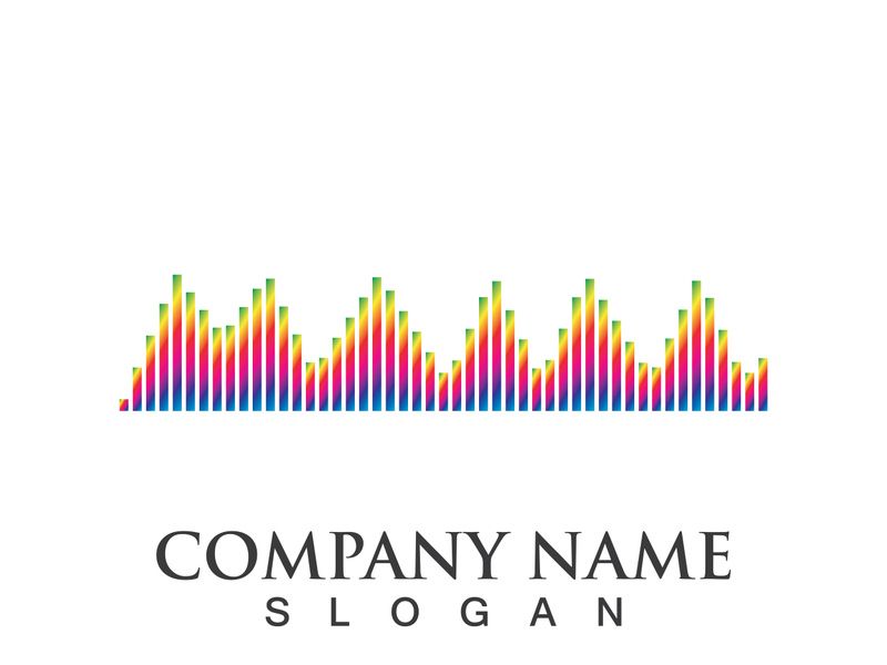 Sound waves vector illustration design template