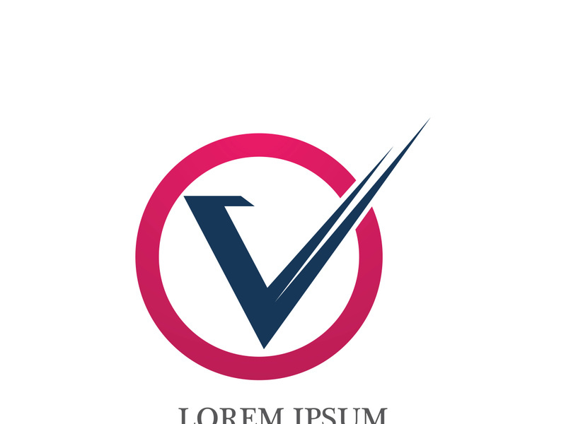 V  Logo Template vector icon illustration design