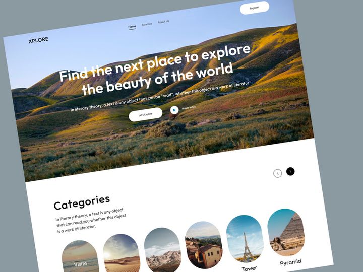 Travel landing page design 2