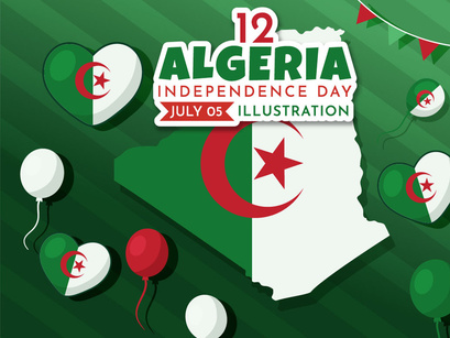 12 Algeria Independence Day Illustration