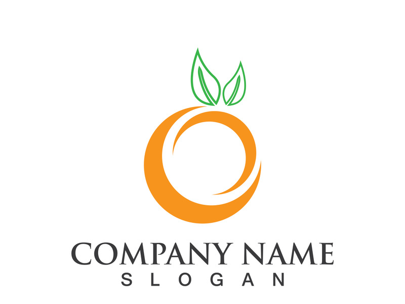 Orange logo design vector icon illustration design