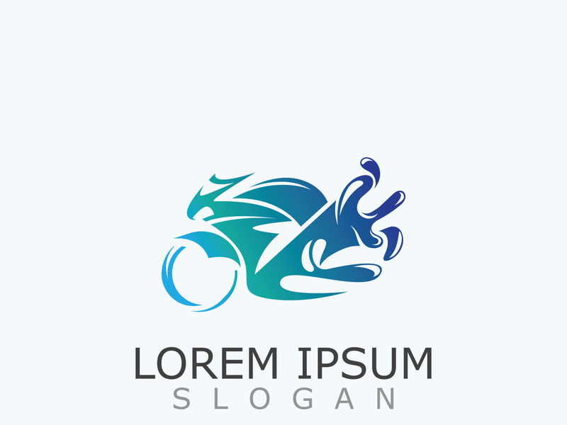 Motorcycle wash logo design elegant and sporty concept cleaning vector
