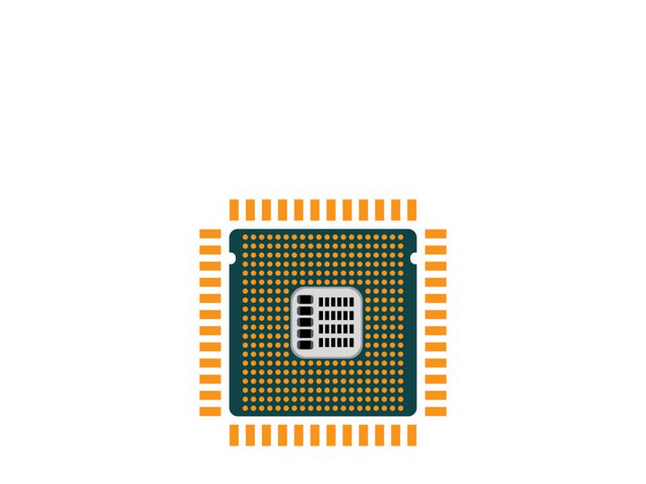 Circuit processor symbol and icon