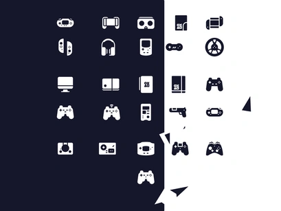 Console Game Icon Set