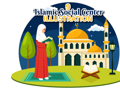 9 Islamic Social Center Illustration